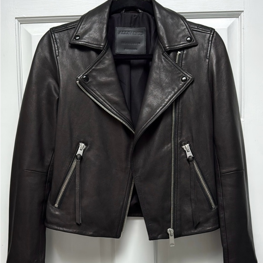 All Saints Dalby Biker Leather Jacket